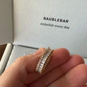 BaubleBar Mini Alidia Cubic Zirconia Ring size 9